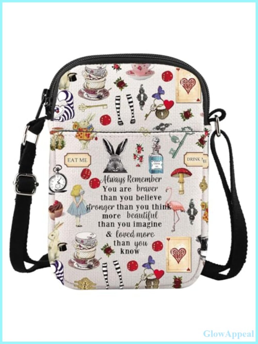 Canvas Crossbody Bag Fairy Tale Fans Gift Princess Shoulder Bag Cartoon